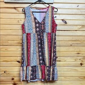Bohemian Sleeveless Patchwork Dress